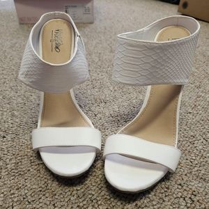 White Massimo heels